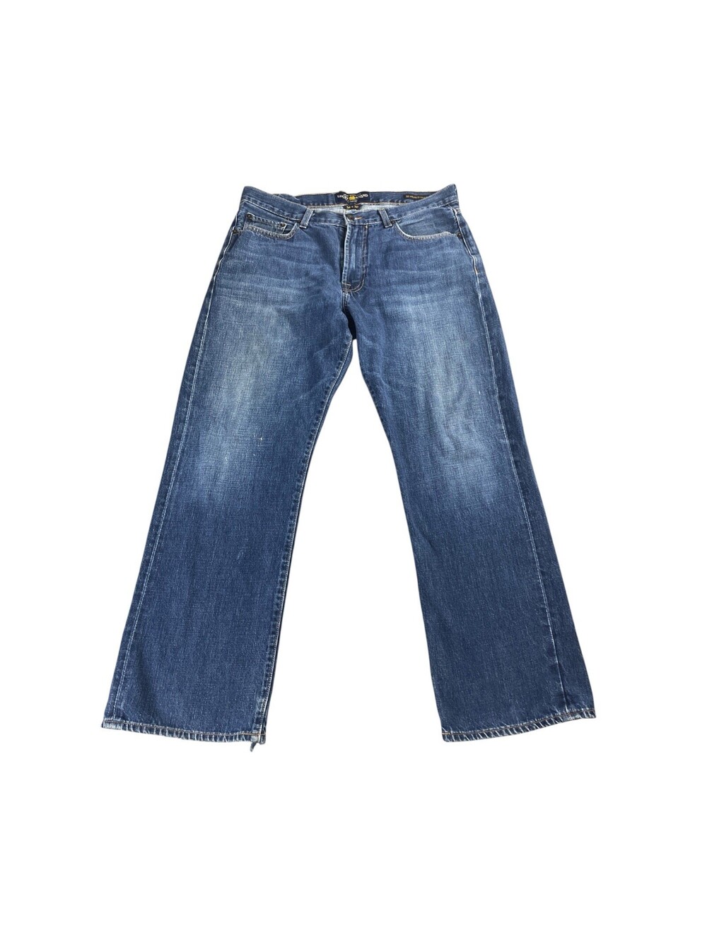 Lucky Brand Jeans 181 Relaxed Straight Men's 34 x 30 Selvedge Medium Wash Fade